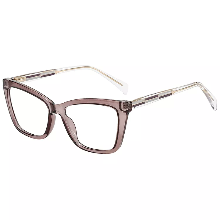Lunettes à branches en fil de couleur à incrustation de blocs de couleurs géométriques