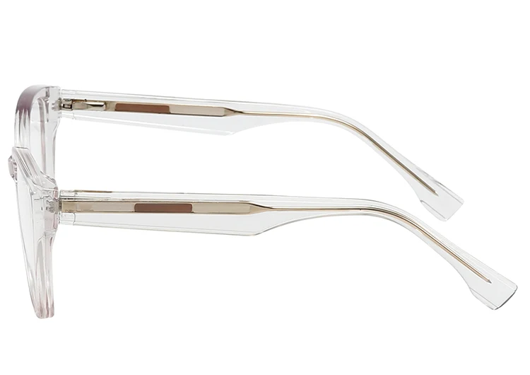 Linear Grid Pattern Colored Core Wire Temple Glasses