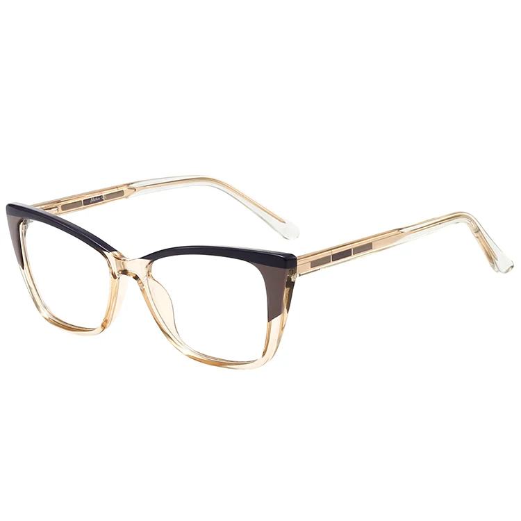 Lunettes à branches en fil de couleur à motif de grille linéaire