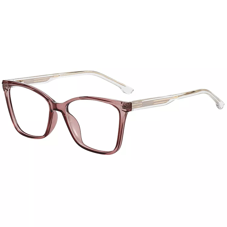 Lunettes de vue à branches en fil de couleur à rayures horizontales étagées