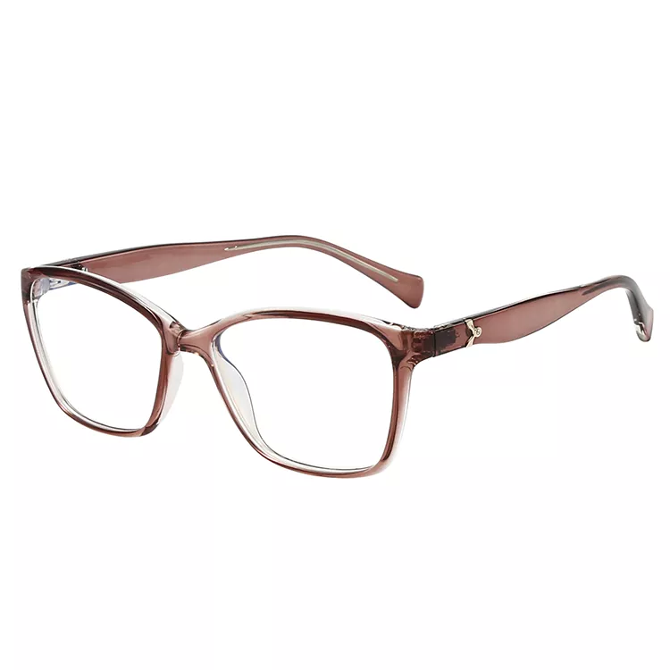 TR90 Cat Eye Wavy Temple Lunettes élégantes transparentes