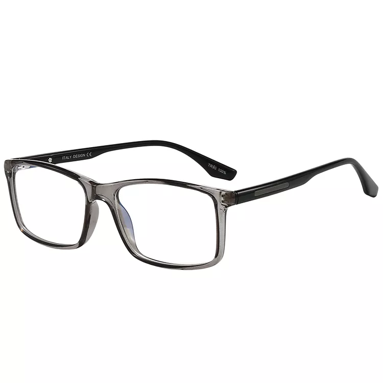 Lunettes rectangulaires avec incrustations en métal de style professionnel TR90 Elite