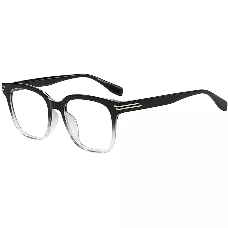 Cadre optique de mode de rivet rayé carré transparent TR90